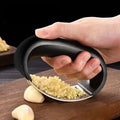Stainless Steel Garlic Press Crusher | Manual Garlic Mincer & Chopper Tool | Kitchen Gadget