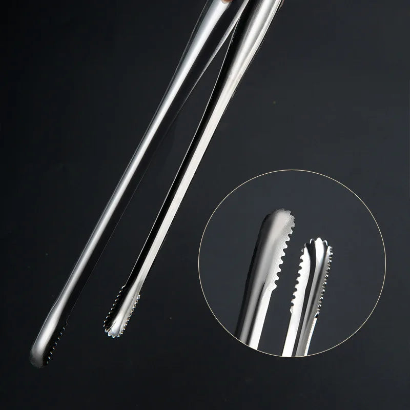 Stainless Steel Kitchen Tongs | Non-Slip BBQ Grill Cooking and Serving Tongs | Long-Handle Cooking Tongs | Food Serving & Grilling Utensil