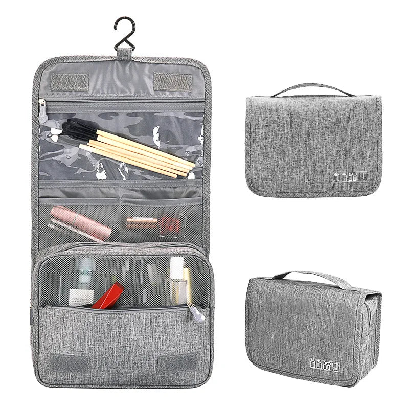 Waterproof Hanging Toiletry Bag | Home or Travel Organizer | Cosmetic & Bathroom Storage Pouch for Men & Women