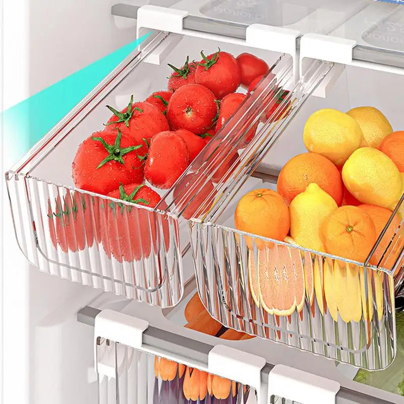 Clear Refrigerator Organizer Bin | Fridge Storage Drawer for Fruits, Vegetables & Deli Items | Kitchen Organization