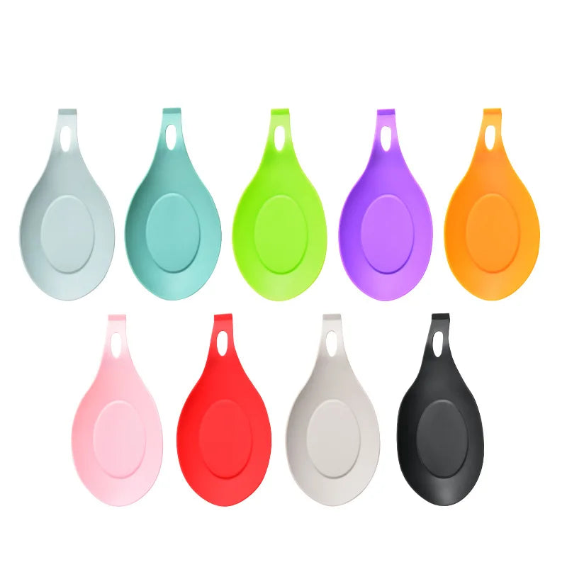 Silicone Spoon Rest | Heat-Resistant Kitchen Utensil Holder | Non-Slip Spoon & Ladle Rest | Countertop Cooking Tool Organizer