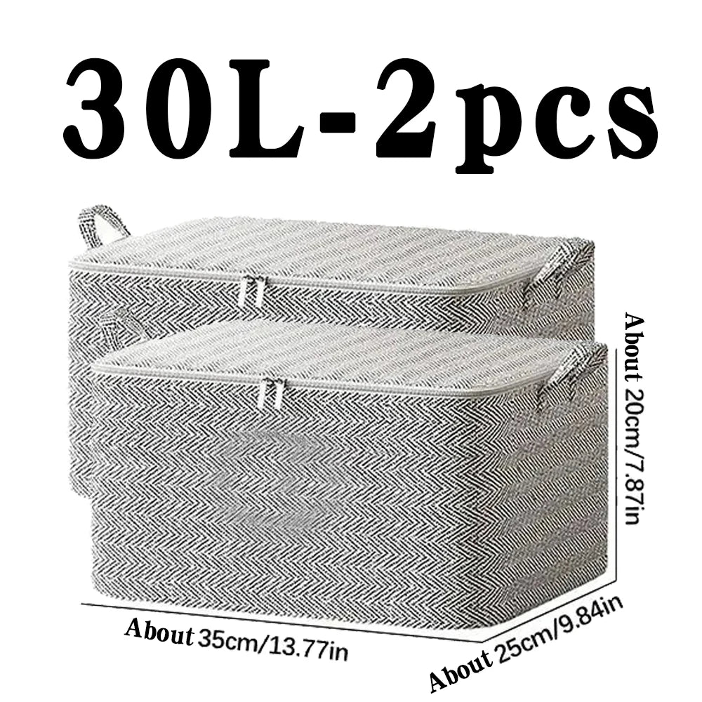 Large Foldable Storage Bag with Zipper Lid | Storage Bin | Closet Organizer